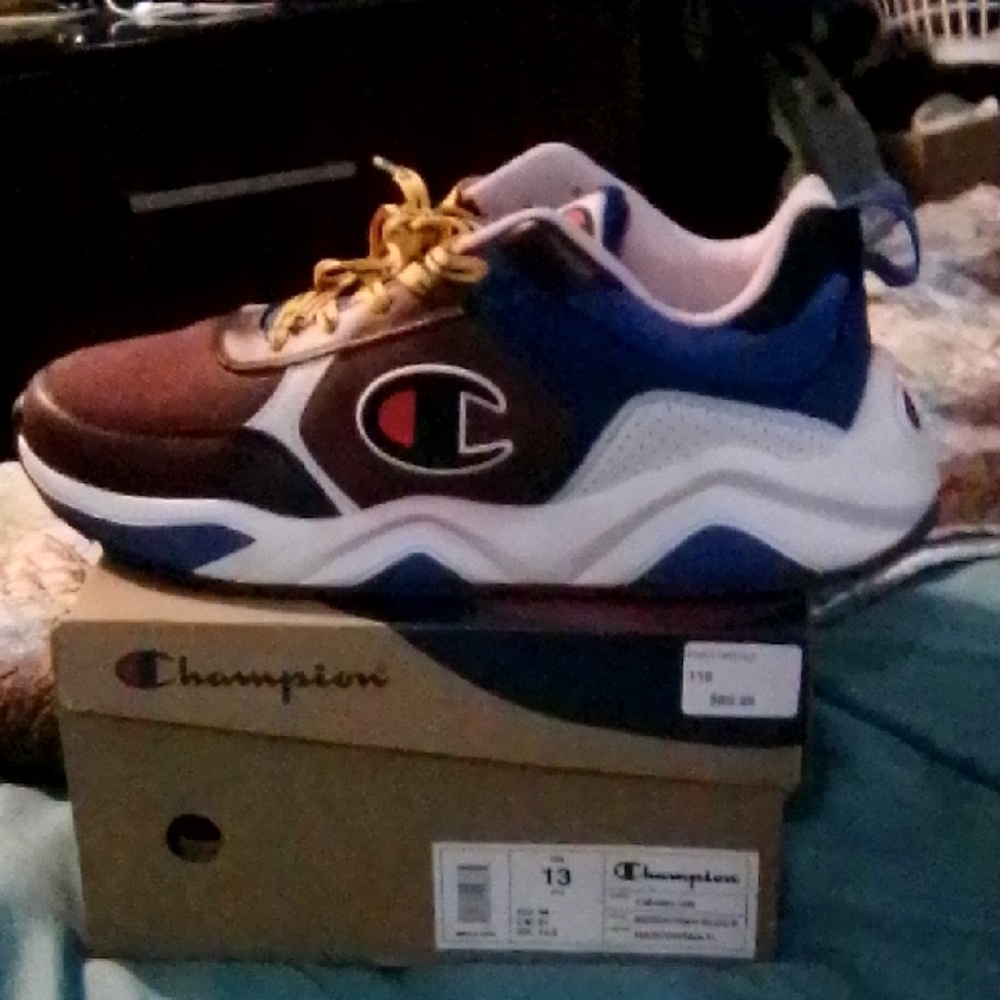 Champion Men's Brown and Blue Sneakers
